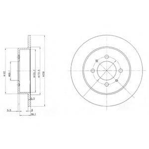 DELPHI BG3125 Тормозной диск