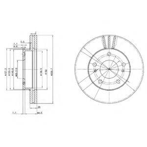 DELPHI BG3127 Тормозной диск