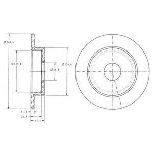 DELPHI BG3131 Тормозной диск