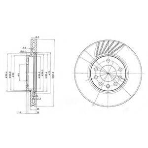 DELPHI BG3142 Тормозной диск