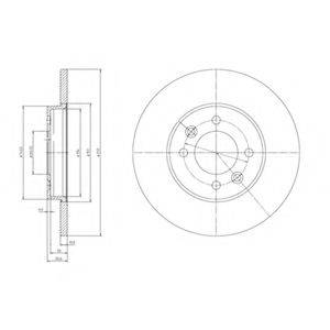 DELPHI BG3147 Тормозной диск