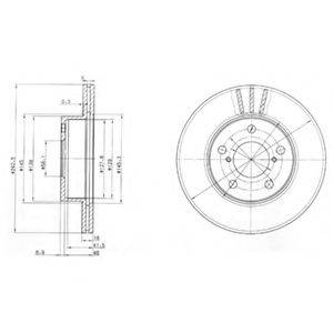 DELPHI BG3151 Тормозной диск