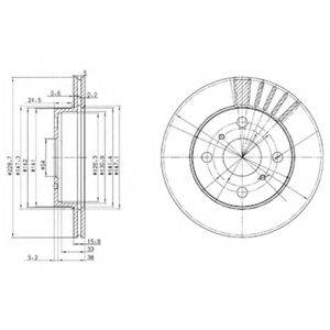 DELPHI BG3173 Тормозной диск