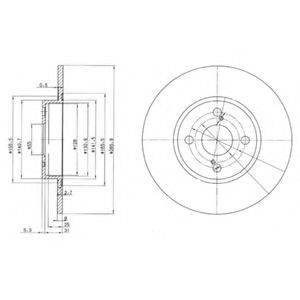 DELPHI BG3186 Тормозной диск