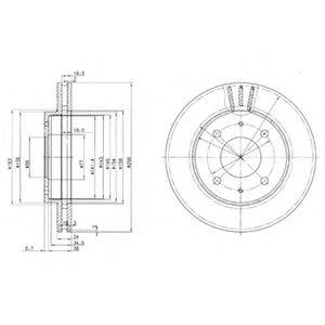 DELPHI BG3202 Тормозной диск