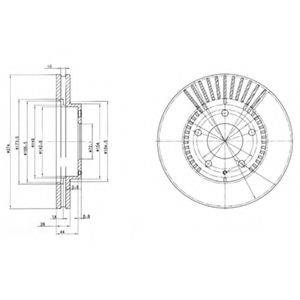 DELPHI BG3232 Тормозной диск