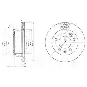 DELPHI BG3236 Тормозной диск