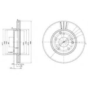 DELPHI BG3240 Тормозной диск