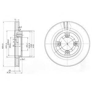 DELPHI BG3272 Тормозной диск