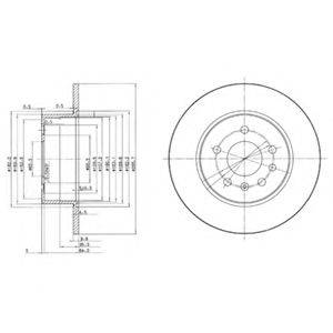 DELPHI BG3274 Тормозной диск