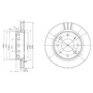 DELPHI BG3335 Тормозной диск