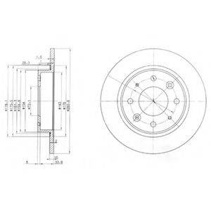 DELPHI BG3336 Тормозной диск