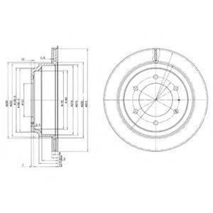 DELPHI BG3353 Тормозной диск