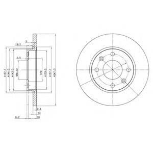 DELPHI BG3364 Тормозной диск