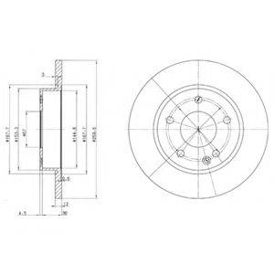 DELPHI BG3394 Тормозной диск