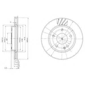 DELPHI BG3395 Тормозной диск