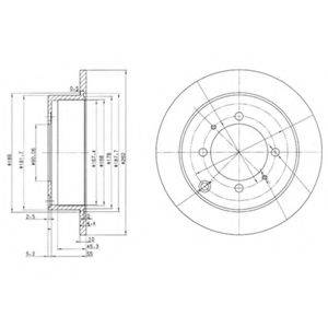 DELPHI BG3400 Тормозной диск