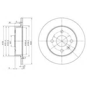 DELPHI BG3403 Тормозной диск