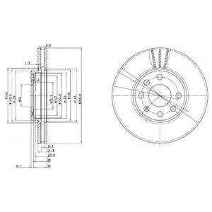 DELPHI BG3404 Тормозной диск