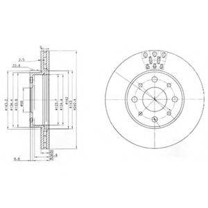 DELPHI BG3425 Тормозной диск