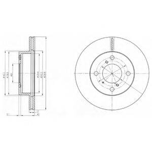 DELPHI BG3499 Тормозной диск