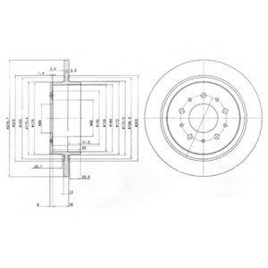 DELPHI BG3502 Тормозной диск