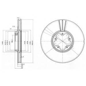 DELPHI BG3504 Тормозной диск