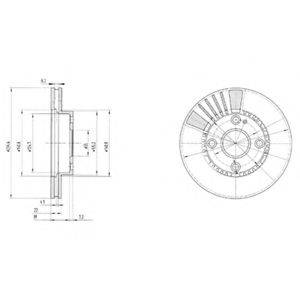 DELPHI BG3508 Тормозной диск