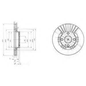 DELPHI BG3509 Тормозной диск