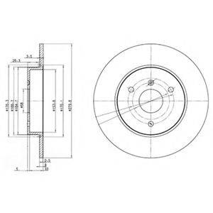 DELPHI BG3526 Тормозной диск