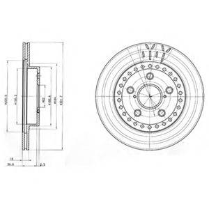 DELPHI BG3536 Тормозной диск