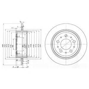 DELPHI BG3543 Тормозной диск