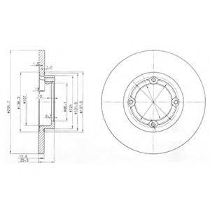 DELPHI BG3551 Тормозной диск