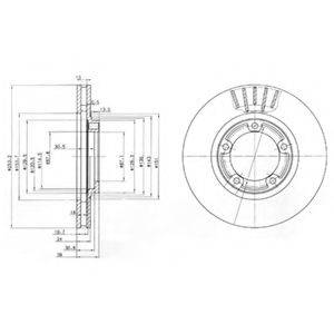 DELPHI BG3590 Тормозной диск