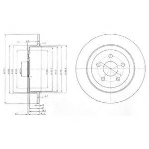 DELPHI BG3593 Тормозной диск