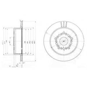 DELPHI BG3617 Тормозной диск