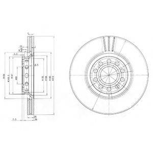 DELPHI BG3657 Тормозной диск