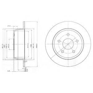 DELPHI BG3660 Тормозной диск