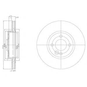 DELPHI BG3661 Тормозной диск