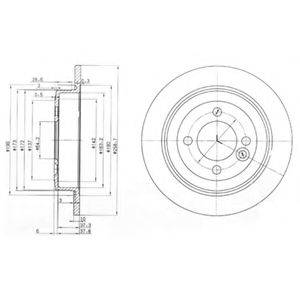 DELPHI BG3662 Тормозной диск