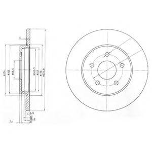 DELPHI BG3663 Тормозной диск