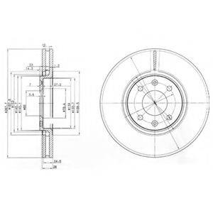 DELPHI BG3675 Тормозной диск