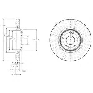 DELPHI BG3688 Тормозной диск