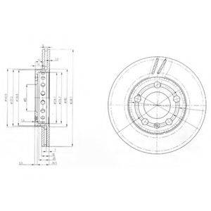 DELPHI BG3695 Тормозной диск