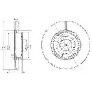 DELPHI BG3720 Тормозной диск