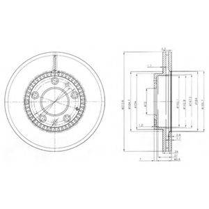 DELPHI BG3724 Тормозной диск