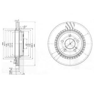 DELPHI BG3726 Тормозной диск