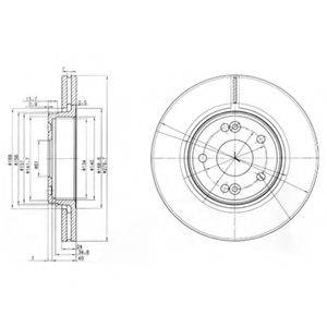 DELPHI BG3733 Тормозной диск