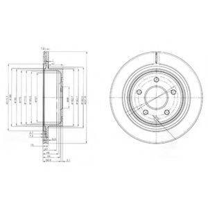 DELPHI BG3765 Тормозной диск