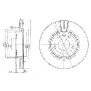 DELPHI BG3768 Тормозной диск